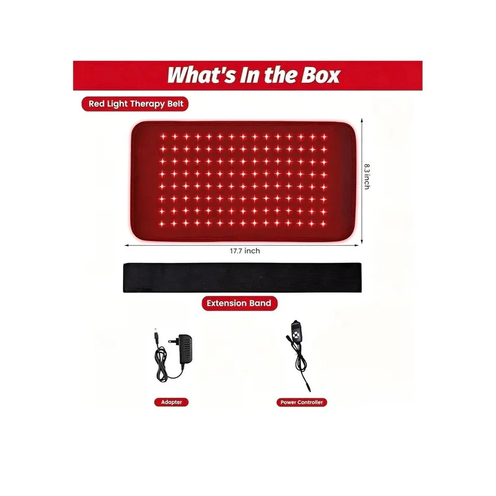 Red Light Therapy Belt Infrared Wrap for Back Waist Shoulder Pain Relief